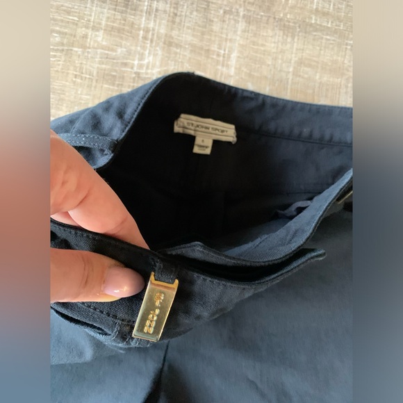 st. john sport women’s black trouser dress pants 6 chino high waist straight leg - Picture 3 of 16